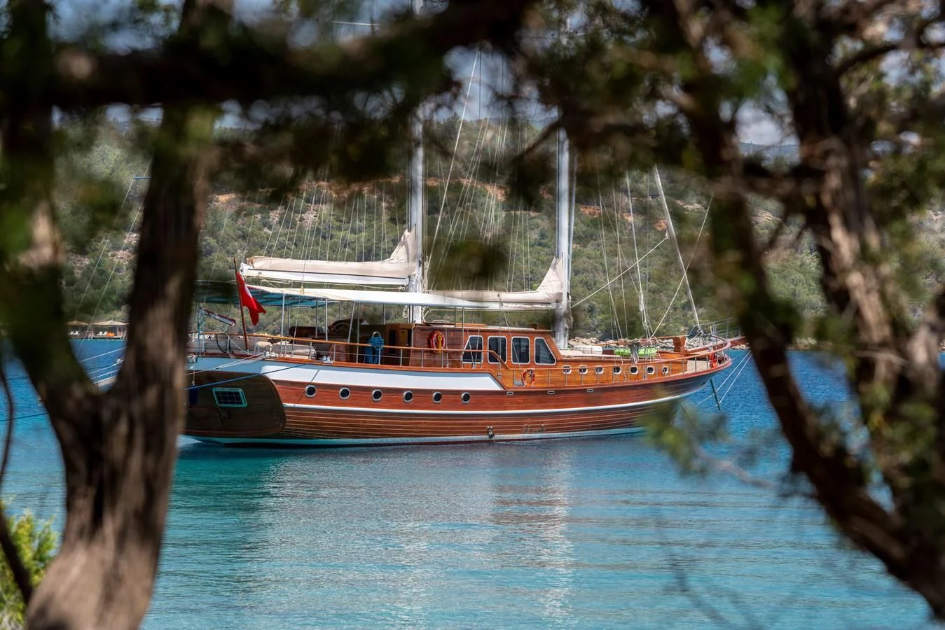 a boat on the water aboard L'ORIENT Yacht for Sale