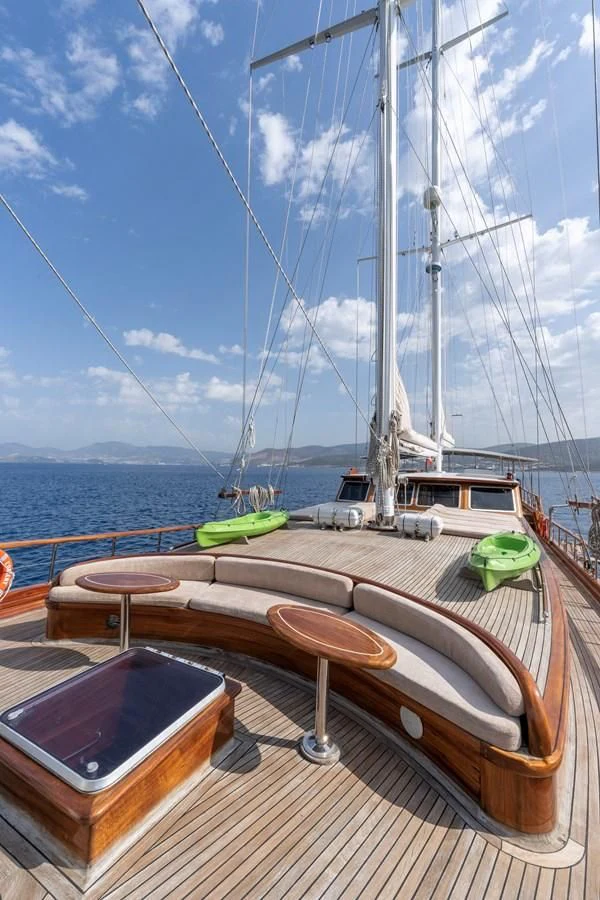 a boat on the water aboard L'ORIENT Yacht for Sale