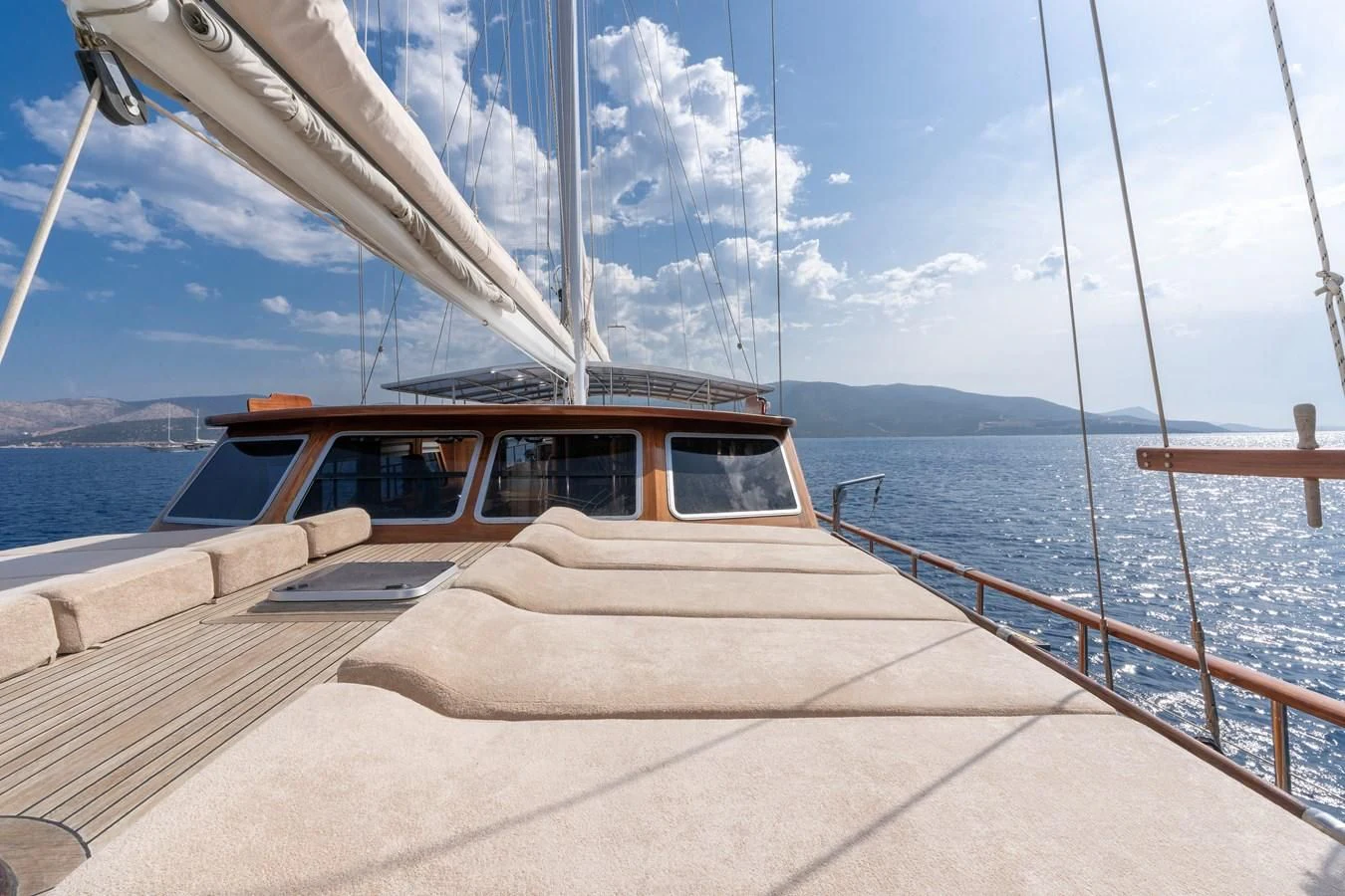 a boat on the water aboard L'ORIENT Yacht for Sale