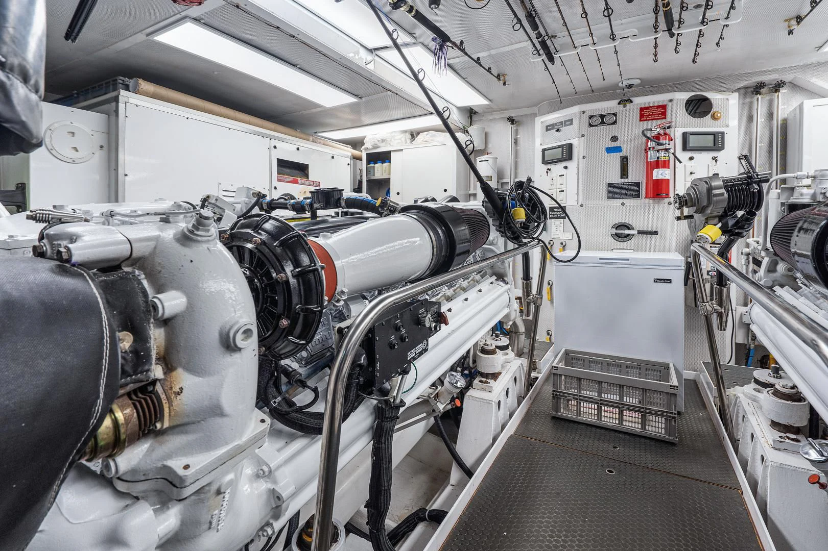 a large machine in a factory aboard SUPERSTAR Yacht for Charter