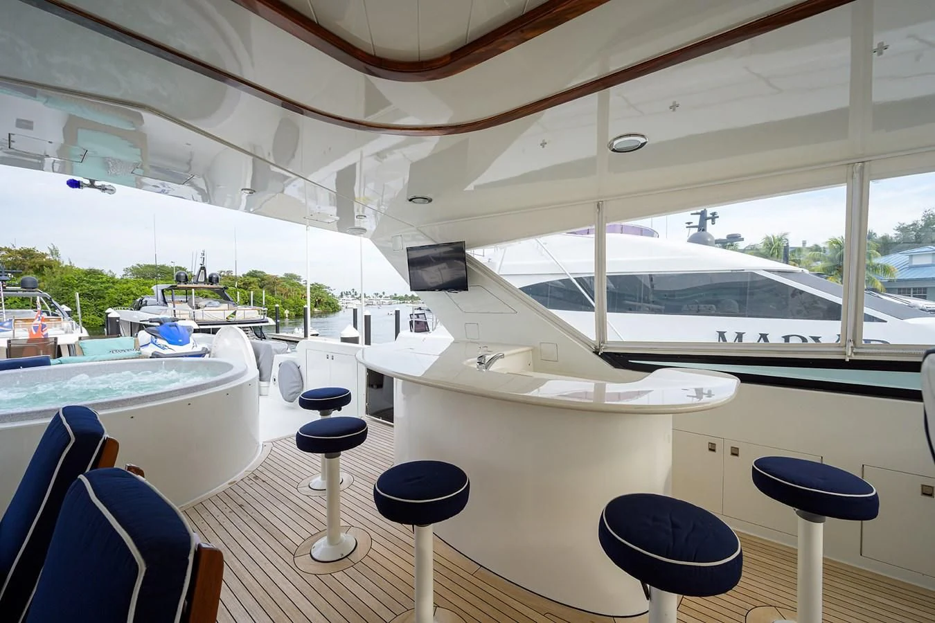 inside view of a boat aboard SUPERSTAR Yacht for Charter