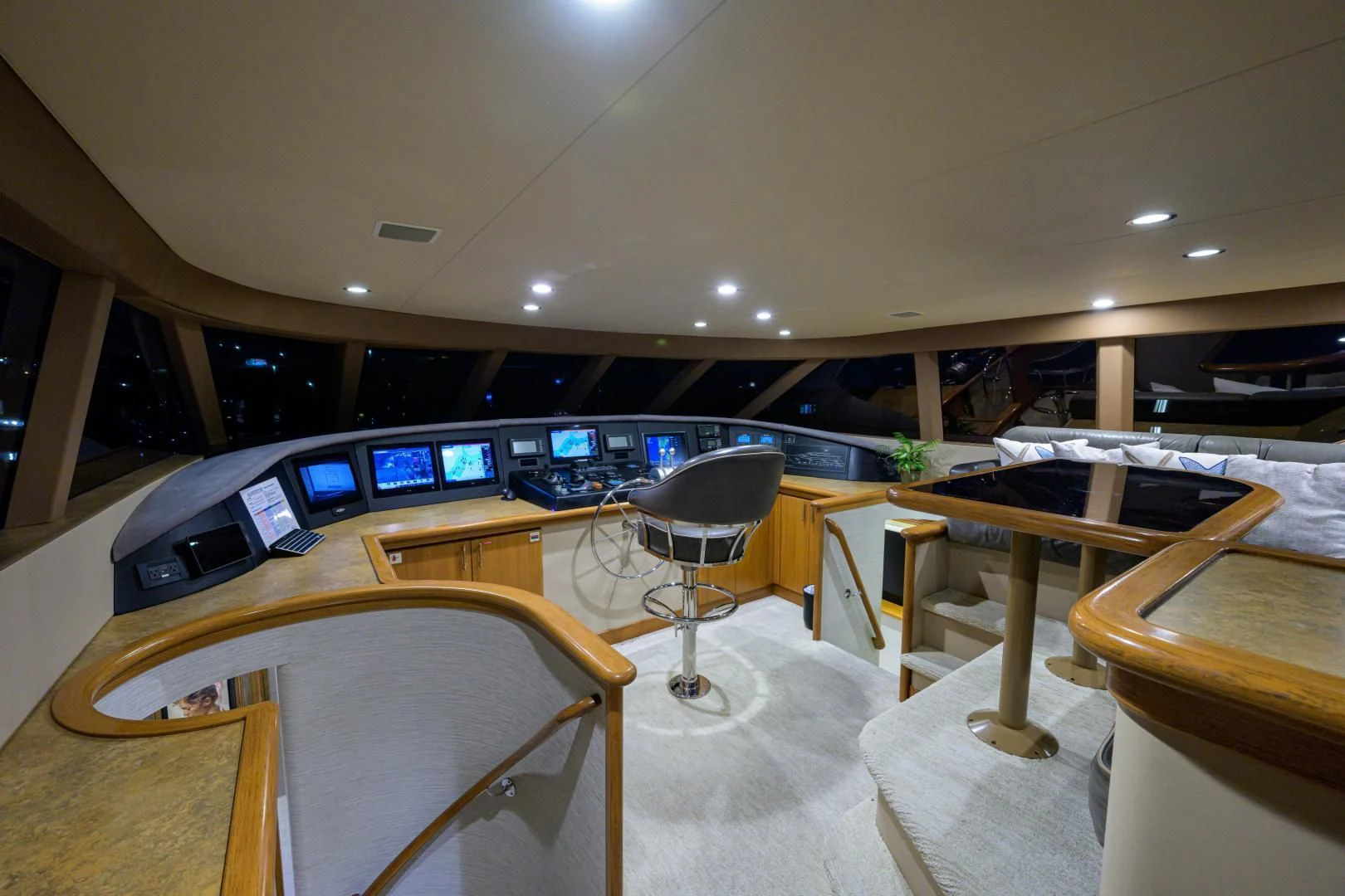 a room with computers and desks aboard SUPERSTAR Yacht for Charter