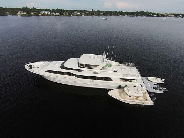 a boat on the water aboard SUPERSTAR Yacht for Charter