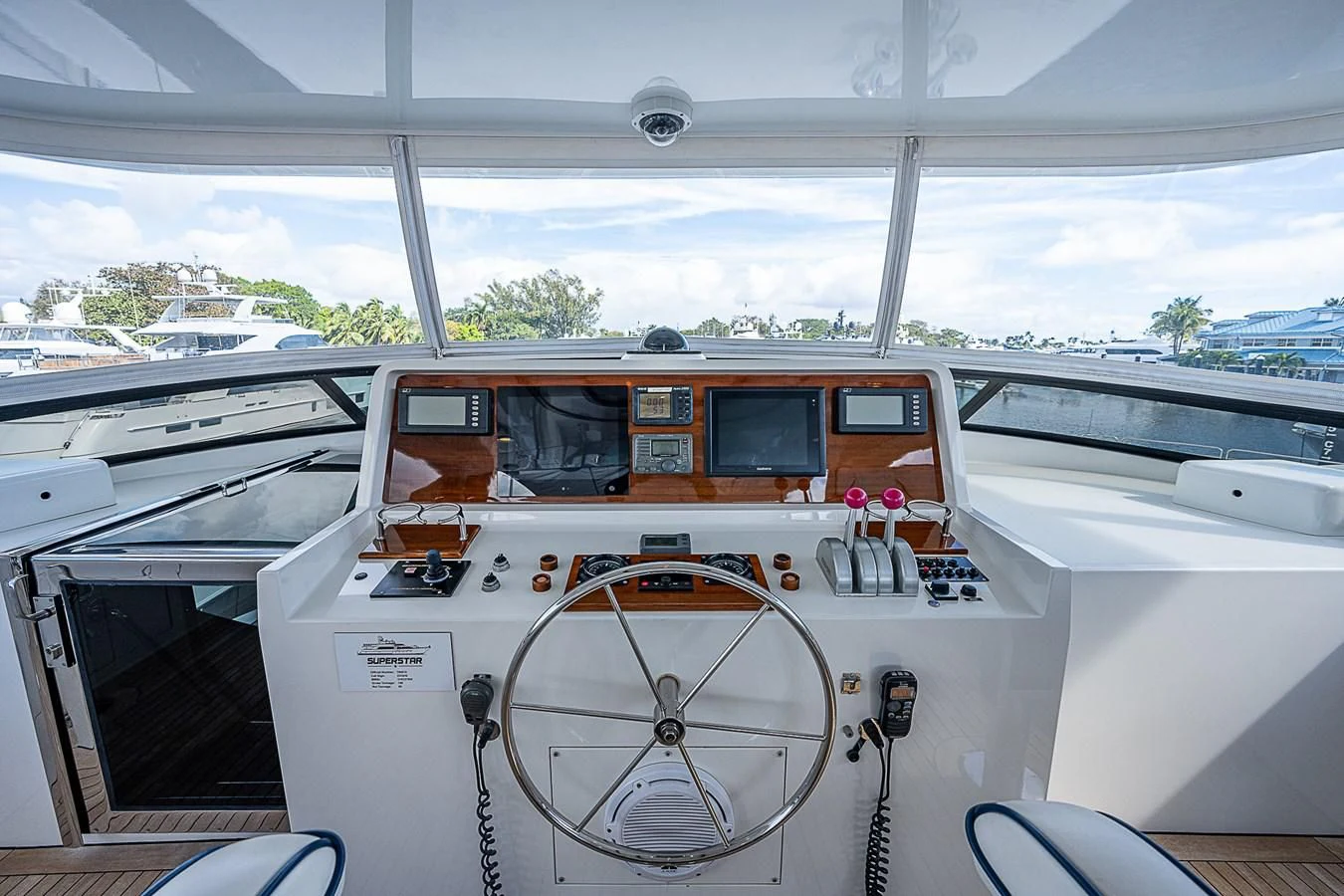 the inside of a boat aboard SUPERSTAR Yacht for Charter