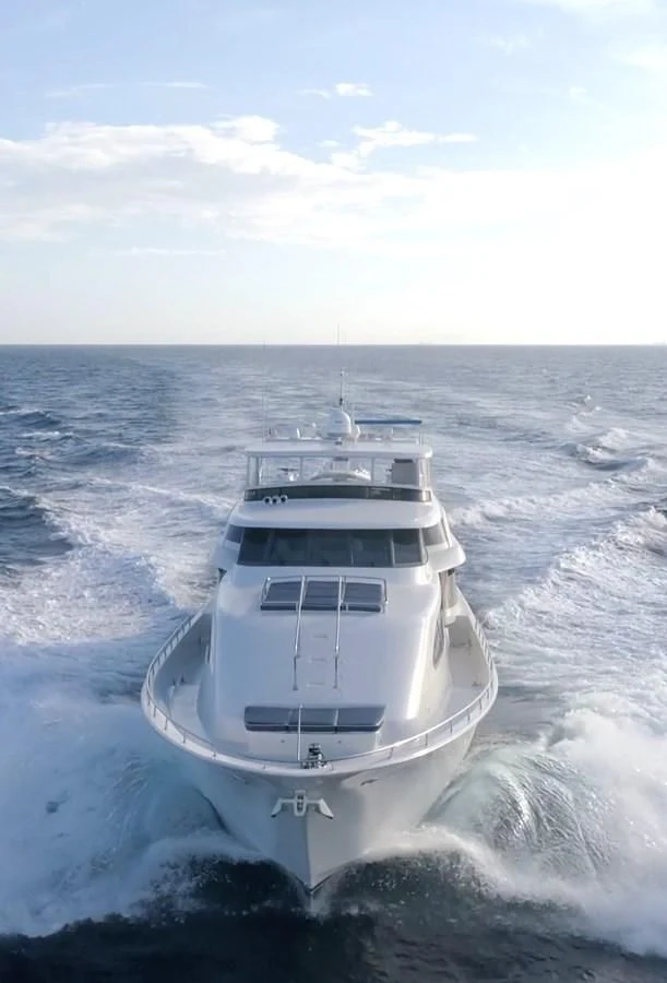 a boat in the water aboard SUPERSTAR Yacht for Charter