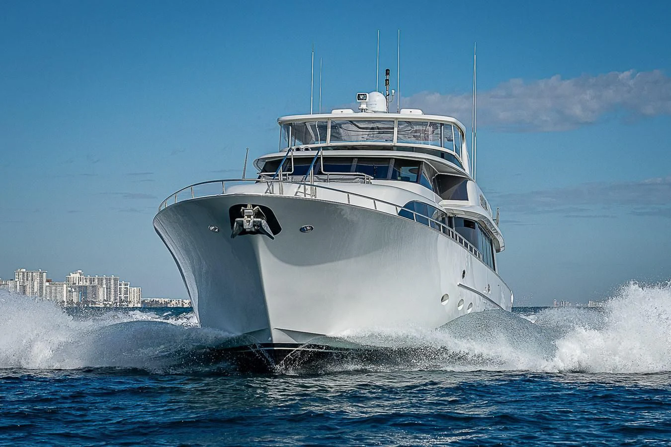 a large white boat aboard SUPERSTAR Yacht for Charter