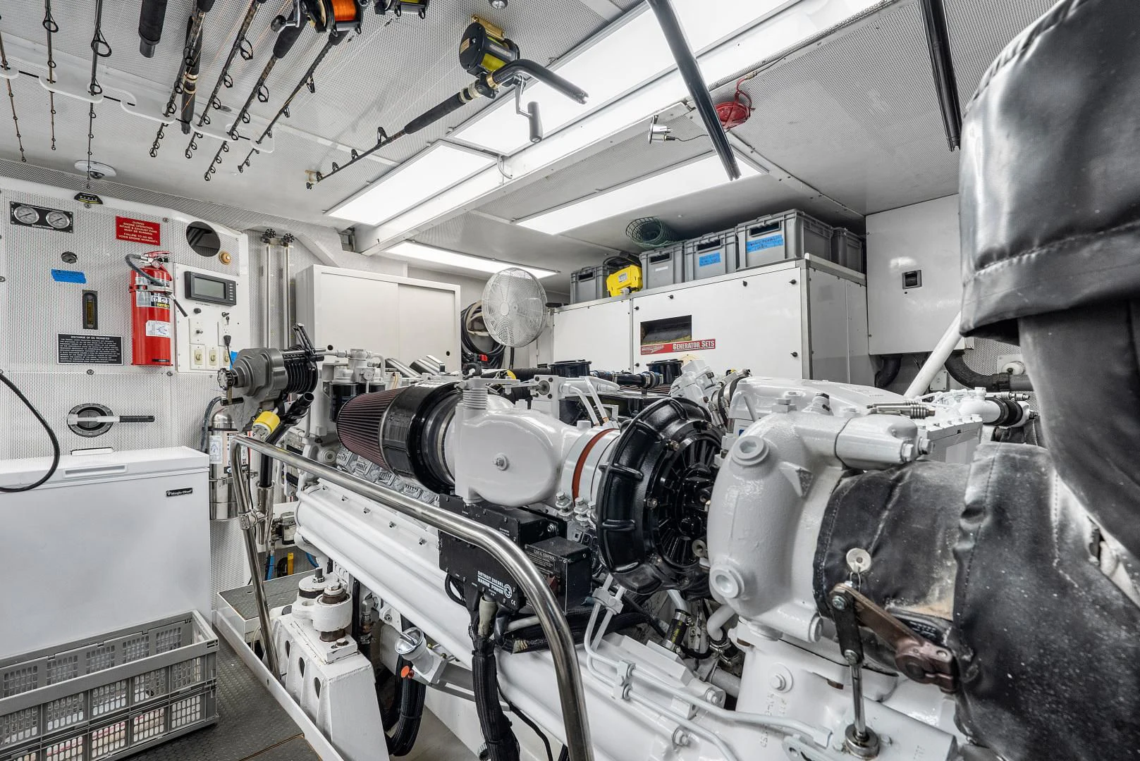 a room with machinery aboard SUPERSTAR Yacht for Charter