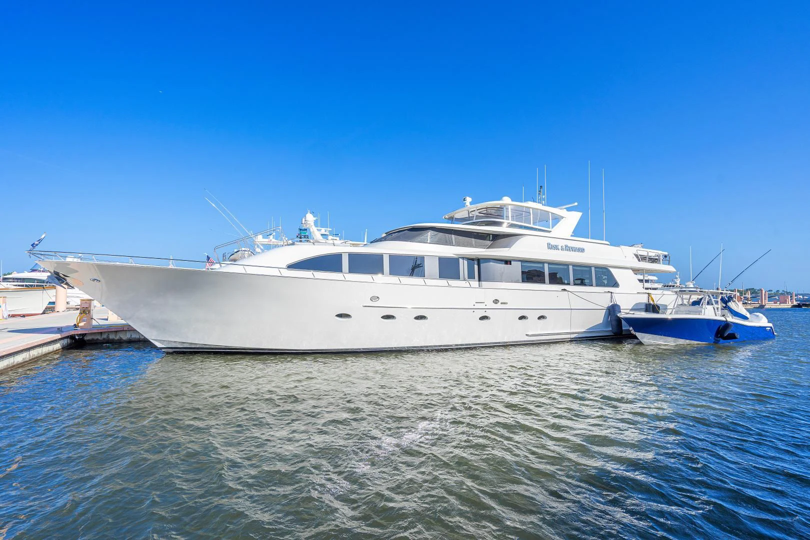 a boat in the water aboard SUPERSTAR Yacht for Charter