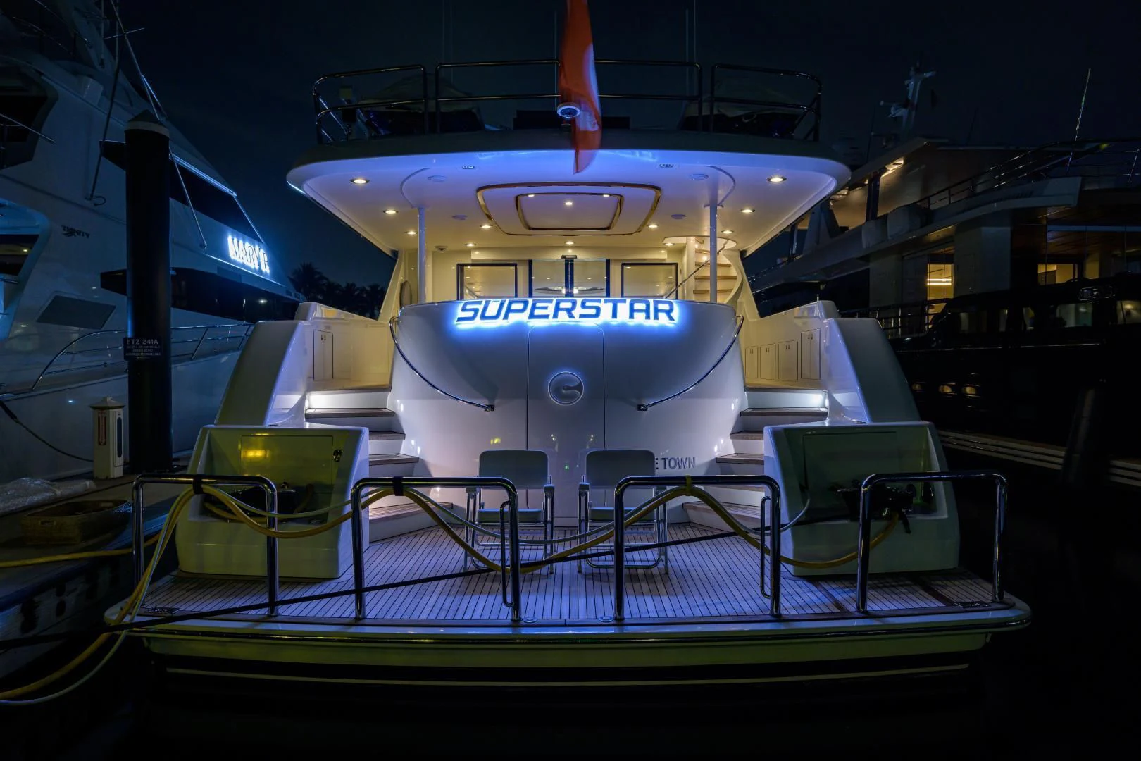 a space shuttle in a room aboard SUPERSTAR Yacht for Charter