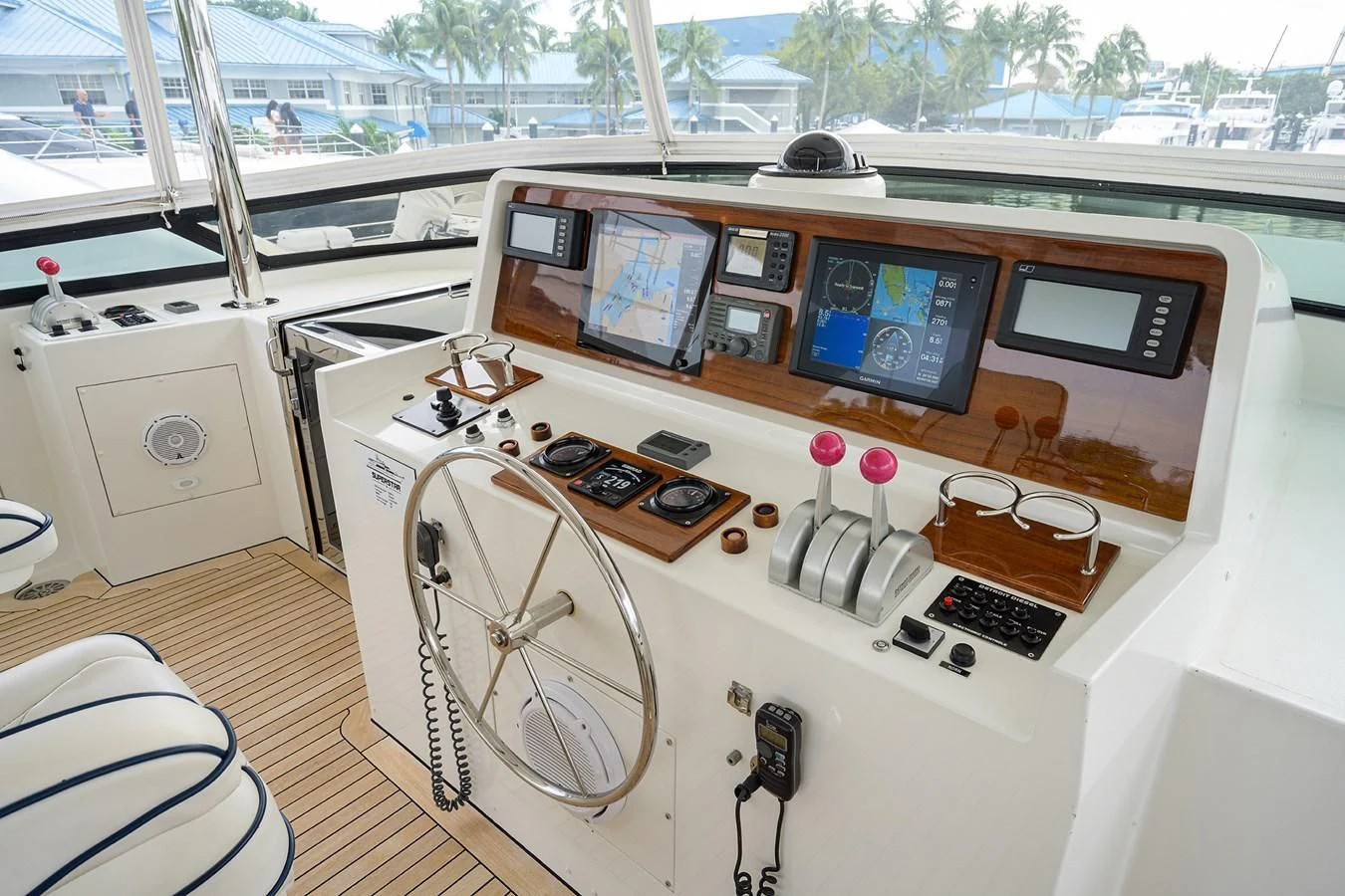 a control panel in a room aboard SUPERSTAR Yacht for Charter