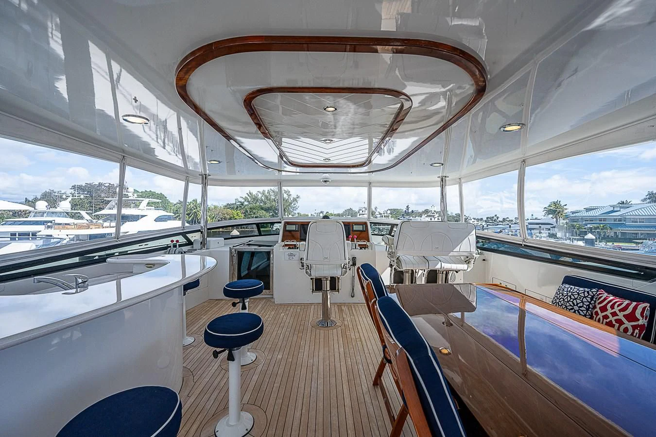 inside of a boat aboard SUPERSTAR Yacht for Charter