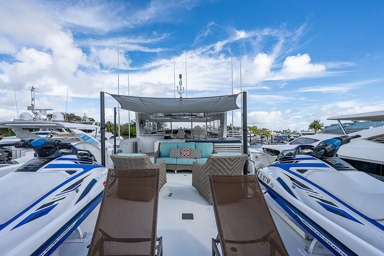 a group of boats on a body of water aboard SUPERSTAR Yacht for Charter