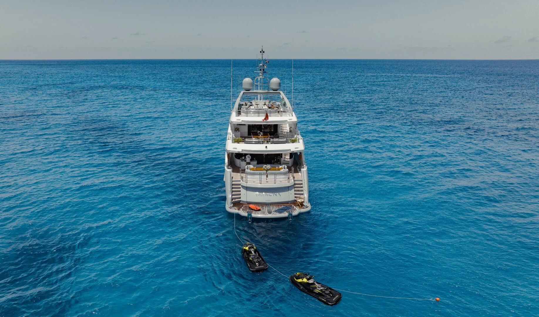 a boat in the water aboard TAYRONA Yacht for Sale