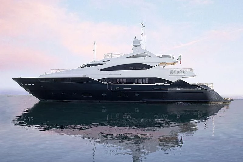 a large ship on the water aboard TAYRONA Yacht for Sale