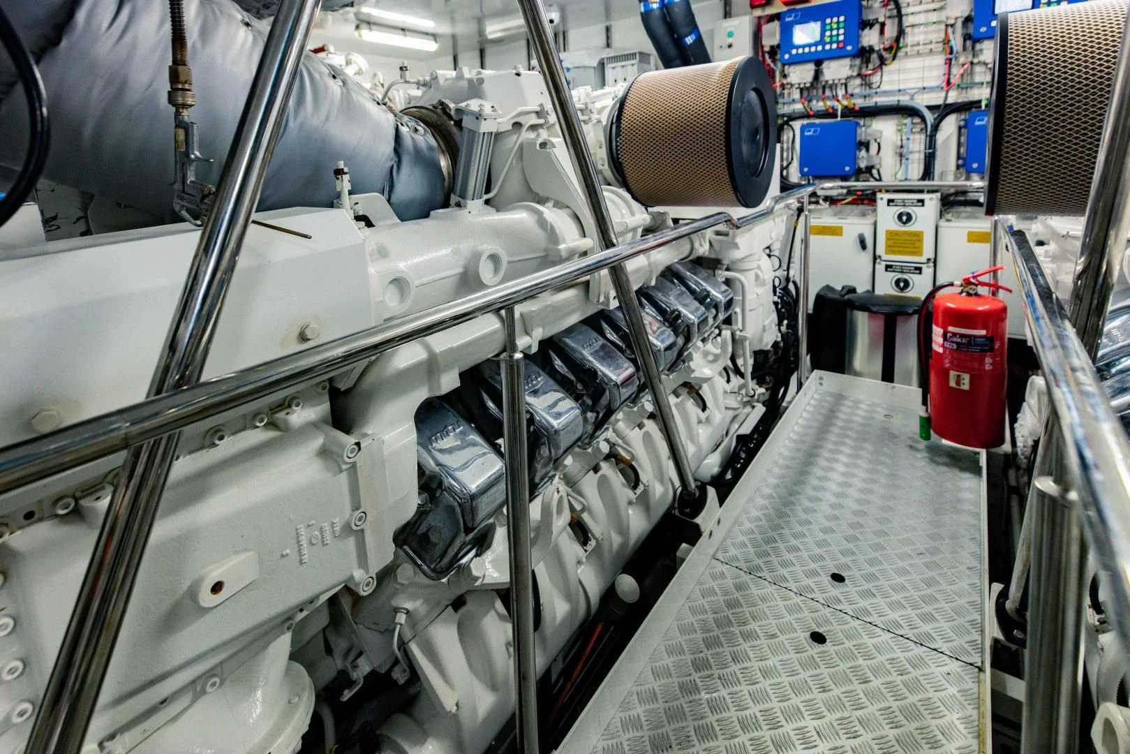 a close-up of a machine aboard TAYRONA Yacht for Sale