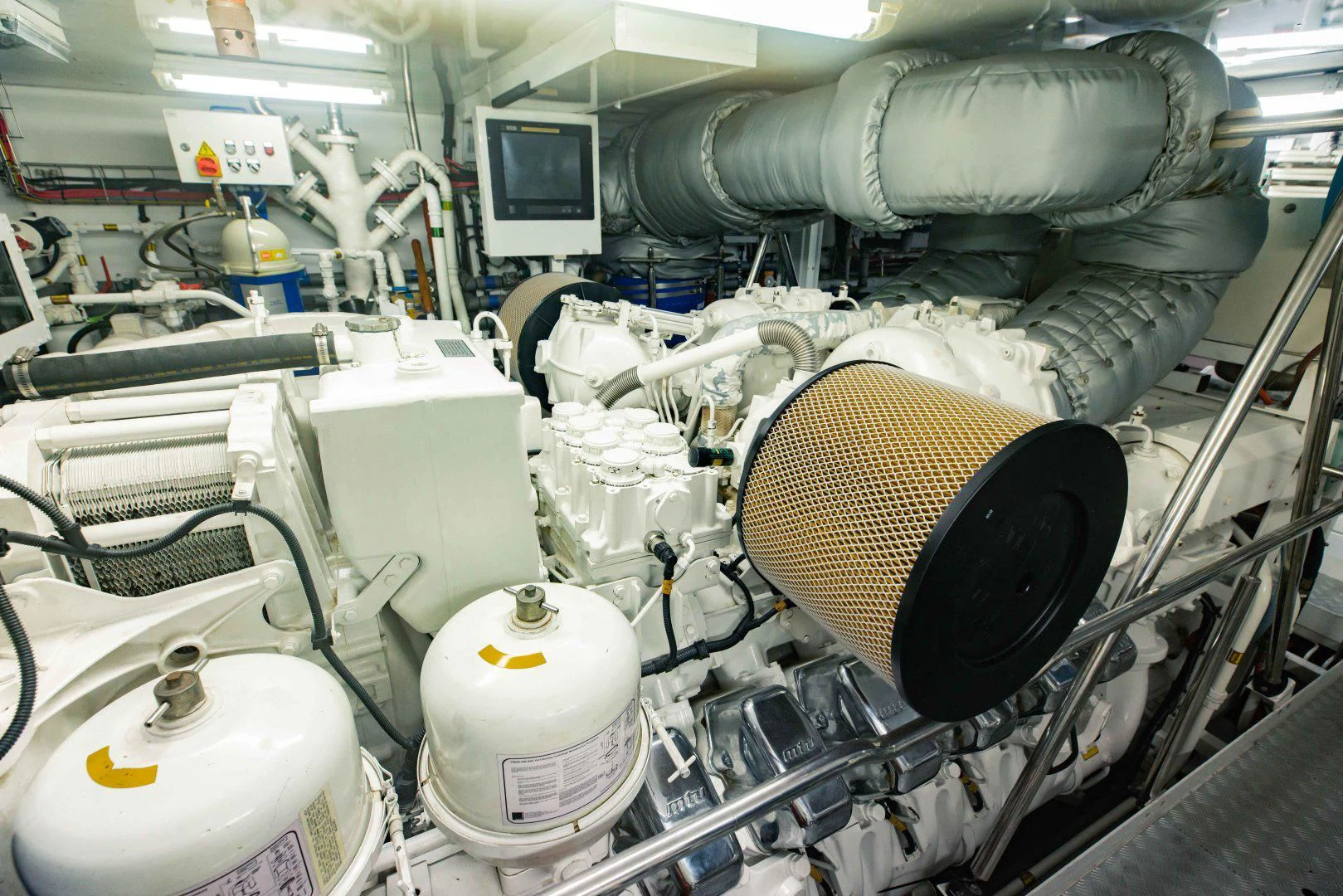 a room with a large machine aboard TAYRONA Yacht for Sale