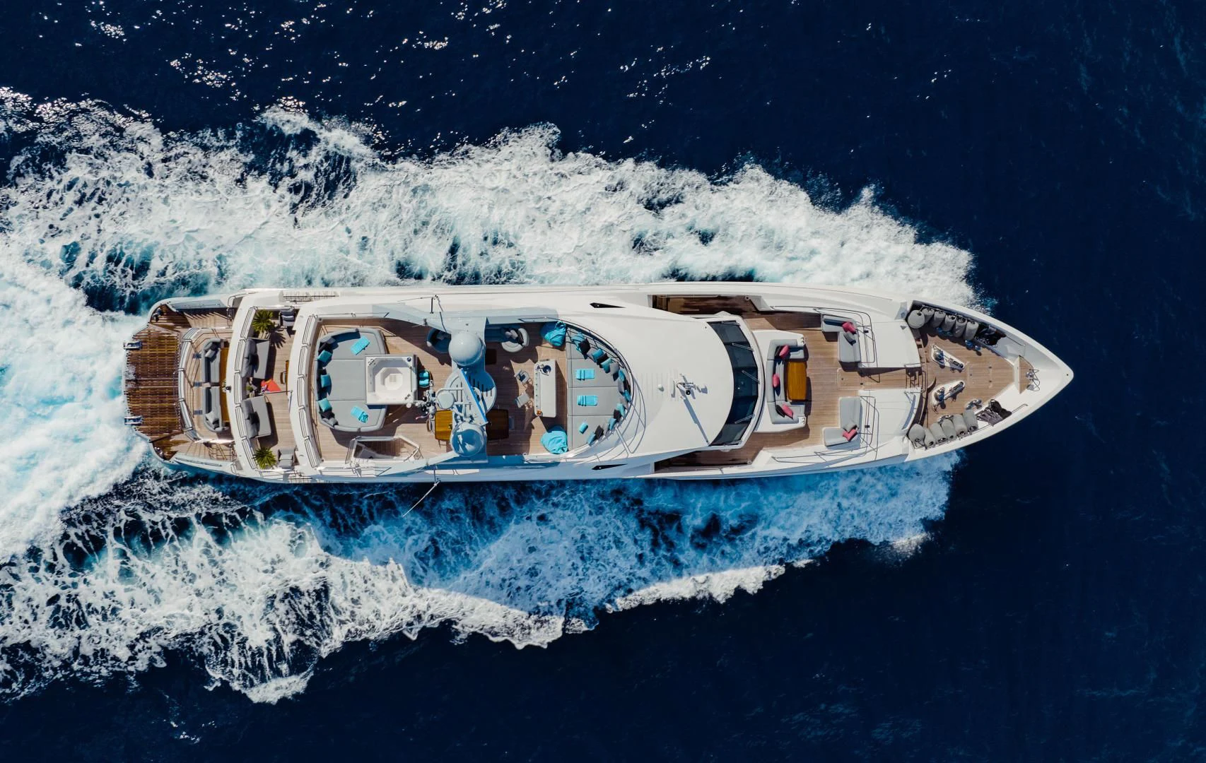 a satellite above the earth aboard TAYRONA Yacht for Sale