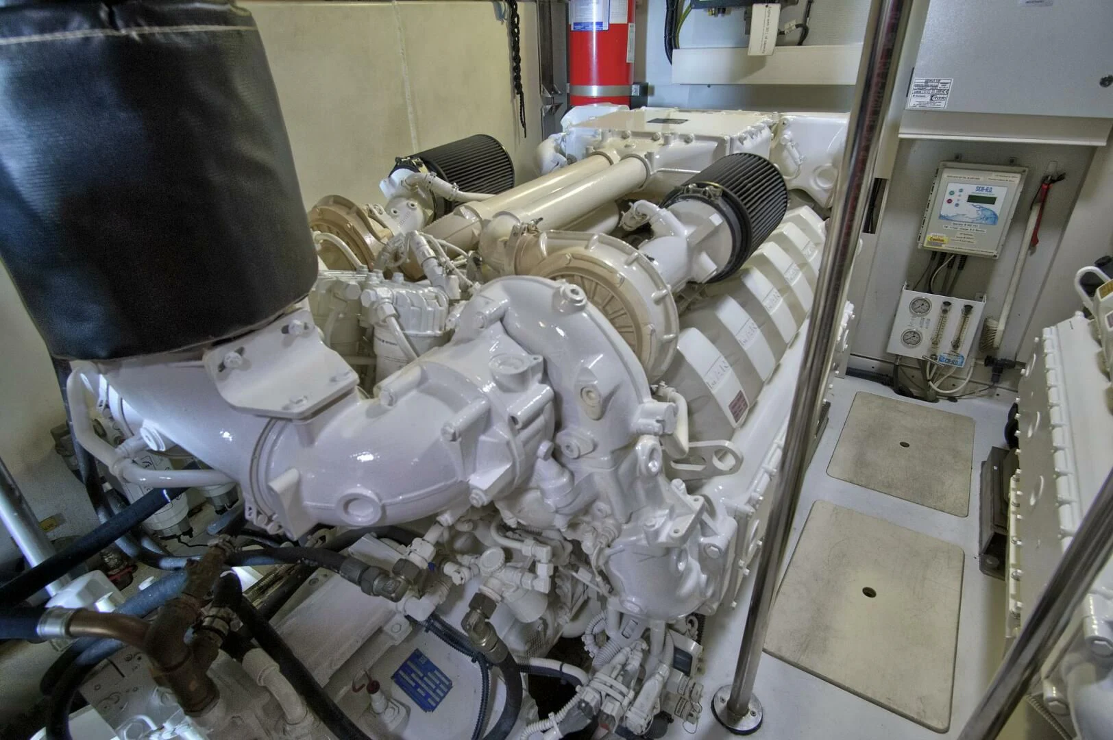 a machine with a large metal object aboard GRATITUDE Yacht for Sale