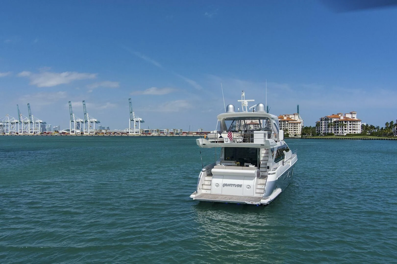 a boat in the water aboard GRATITUDE Yacht for Sale
