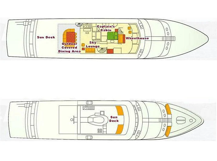 diagram aboard MAVERICK Yacht for Charter