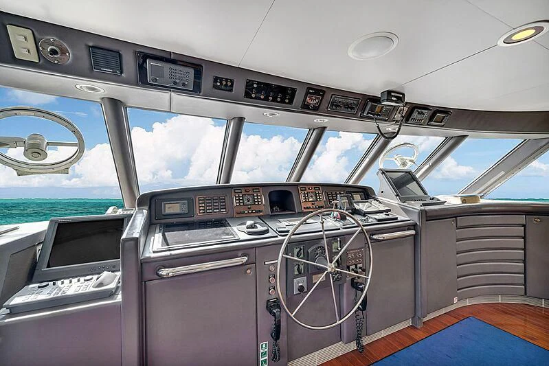 inside of a vehicle aboard MAVERICK Yacht for Charter