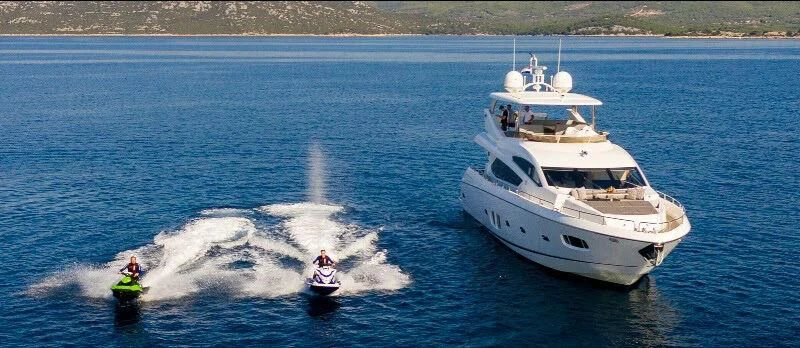 a boat on the water aboard SPIRIT OF THE SEA Yacht for Sale