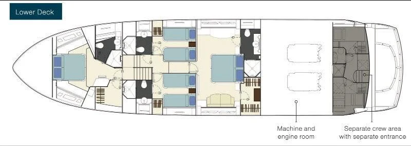 diagram aboard SPIRIT OF THE SEA Yacht for Sale