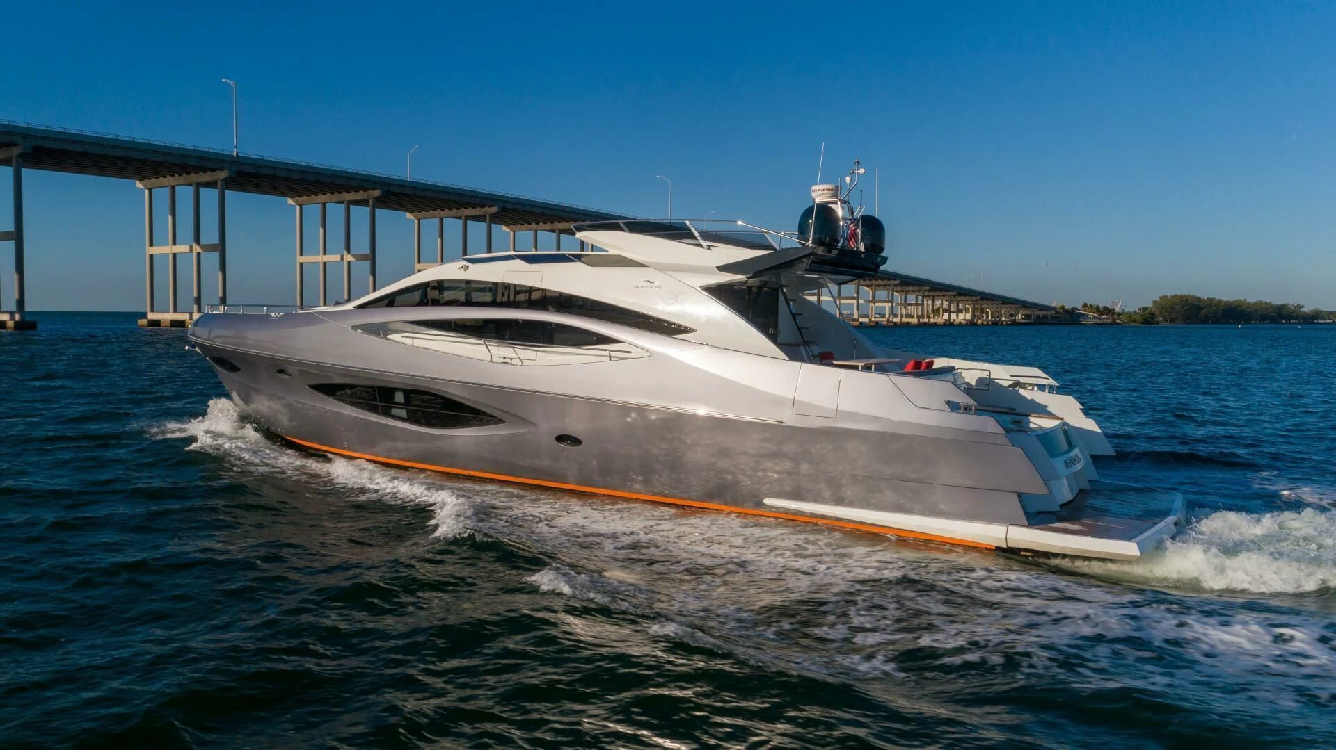a boat on the water aboard ADONIS Yacht for Sale