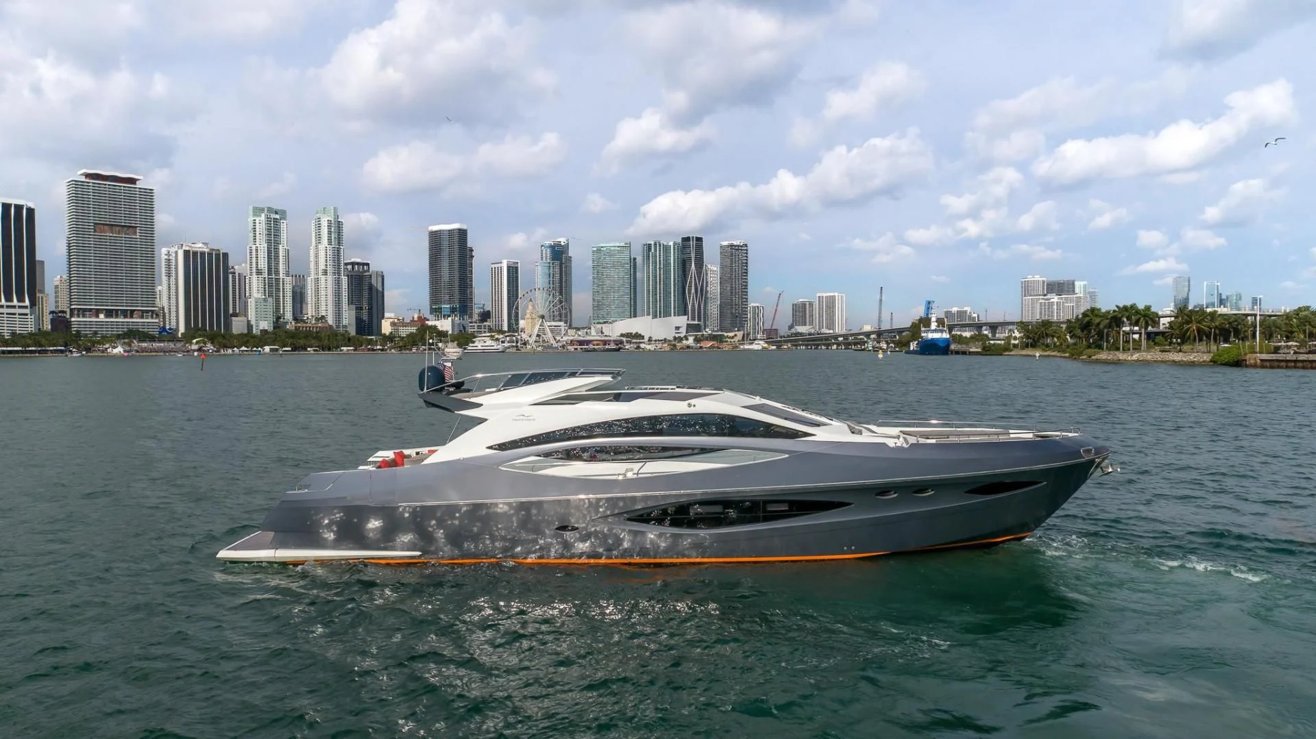 a boat in the water aboard ADONIS Yacht for Sale
