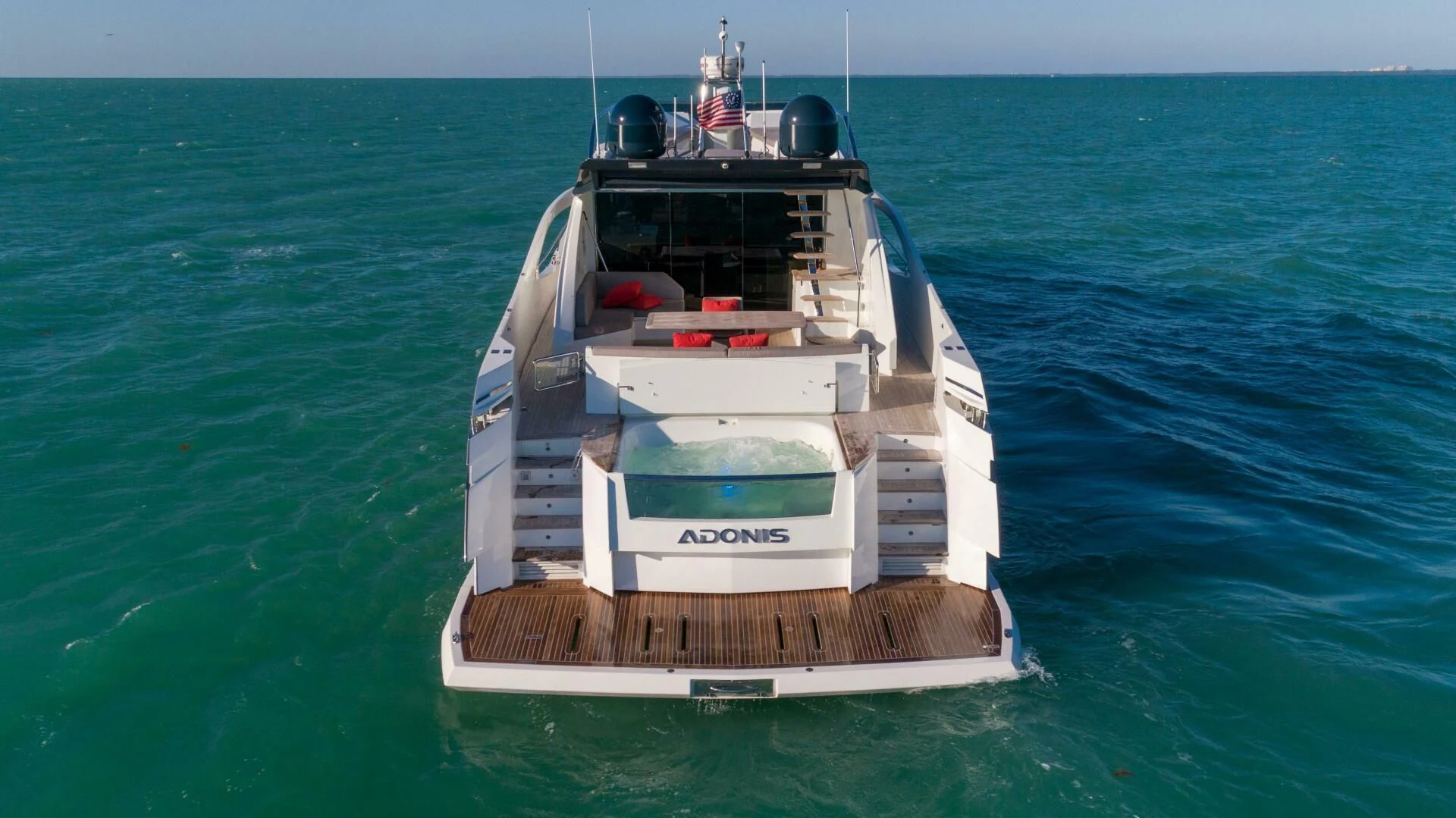 a boat in the water aboard ADONIS Yacht for Sale
