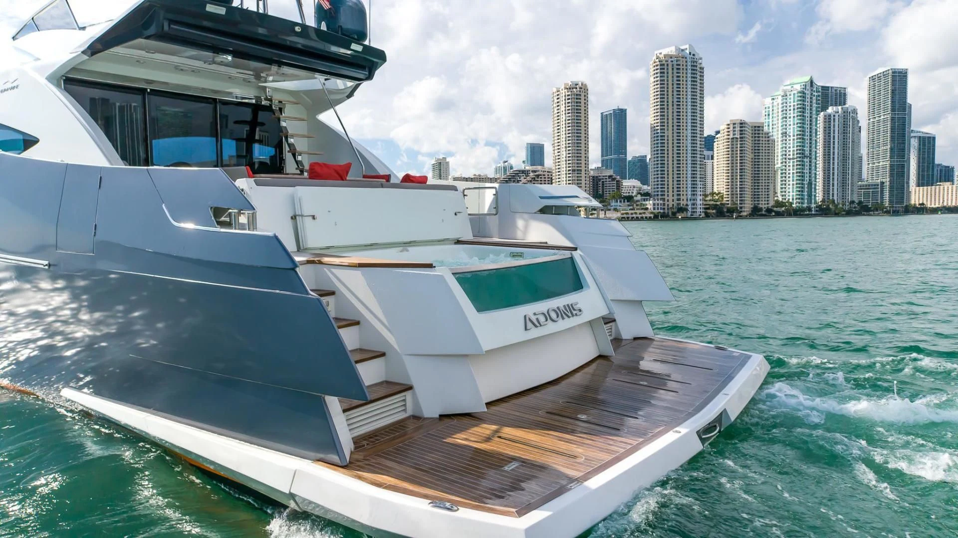 a boat on the water aboard ADONIS Yacht for Sale