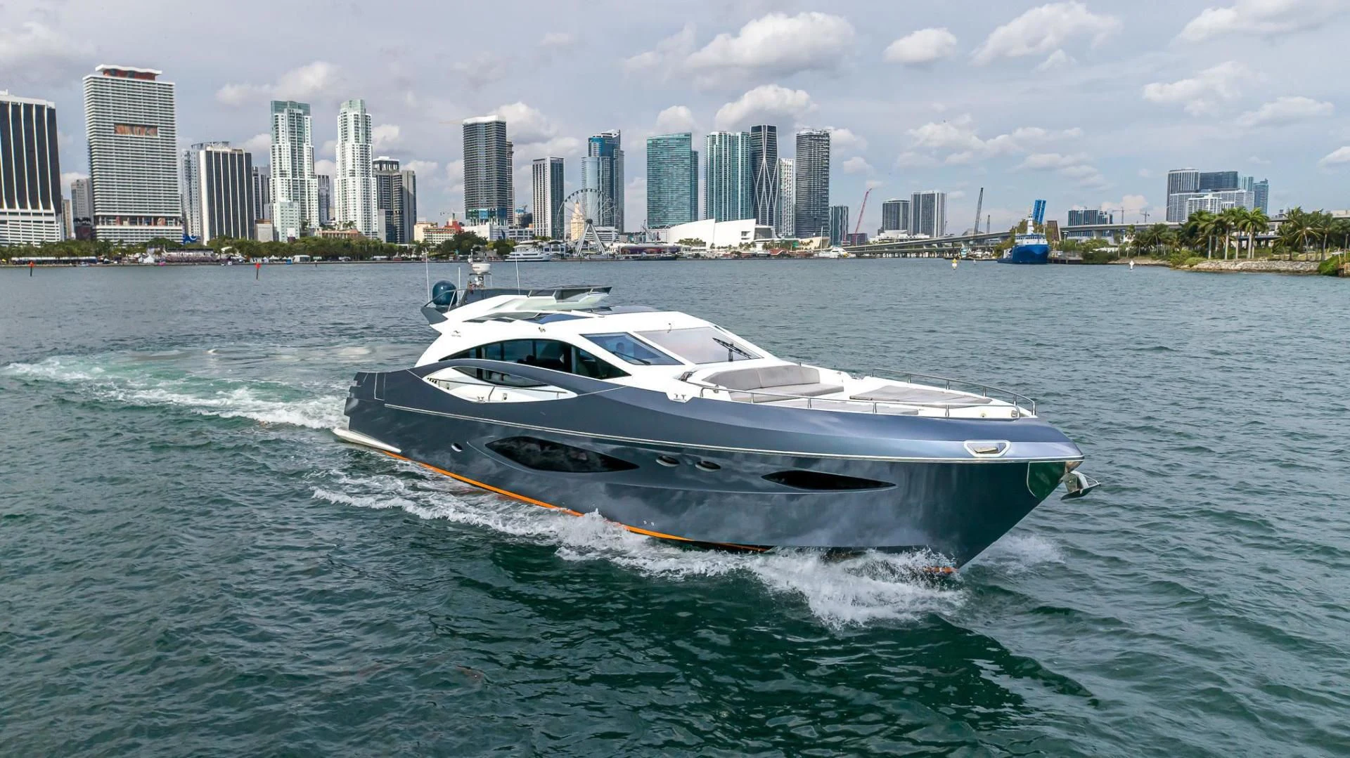 a boat on the water aboard ADONIS Yacht for Sale