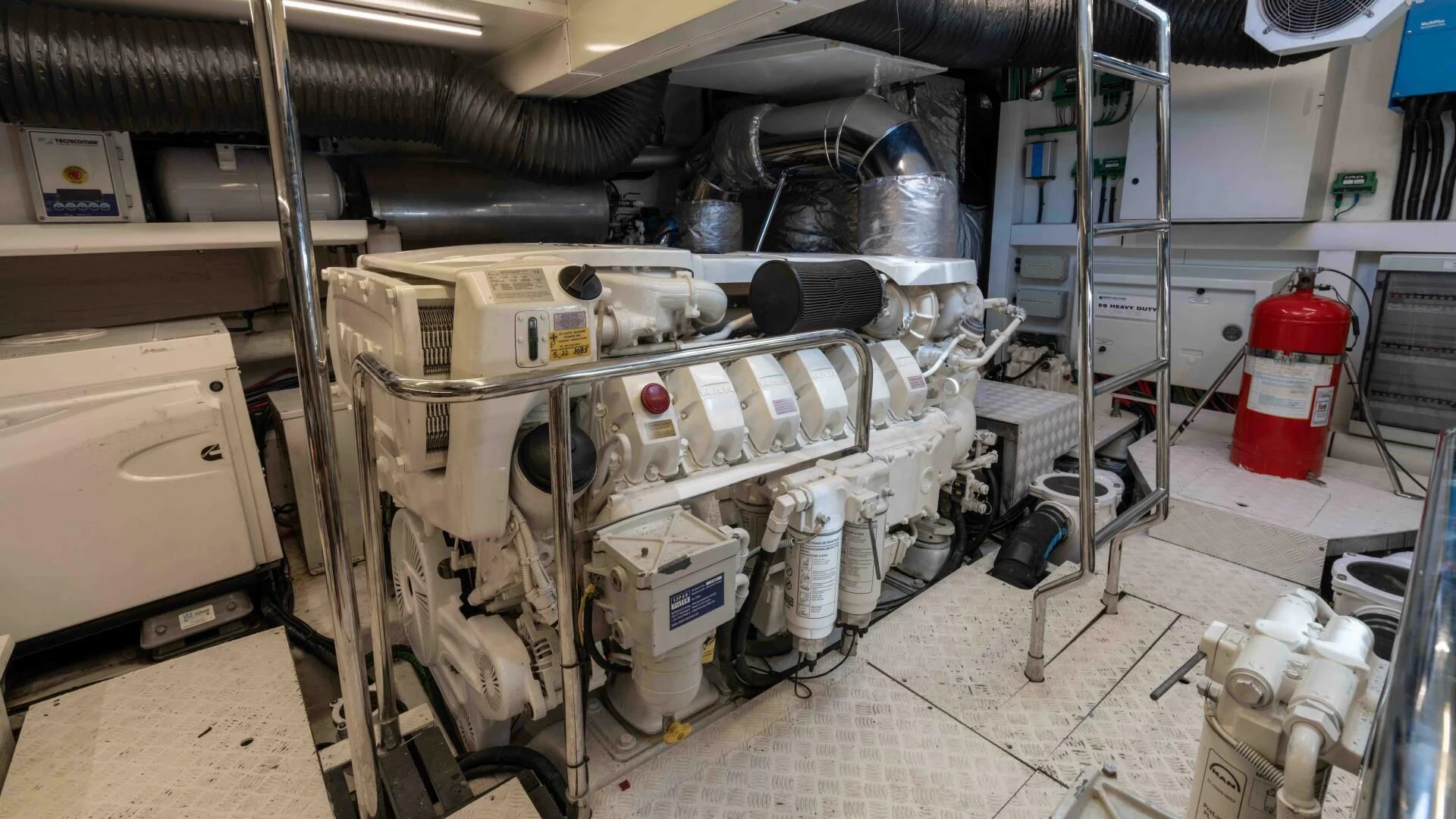 a room with machinery aboard ADONIS Yacht for Sale