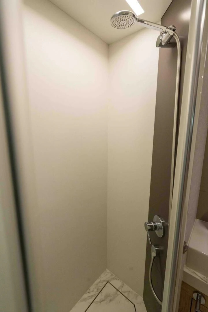 a shower with a light aboard ADONIS Yacht for Sale