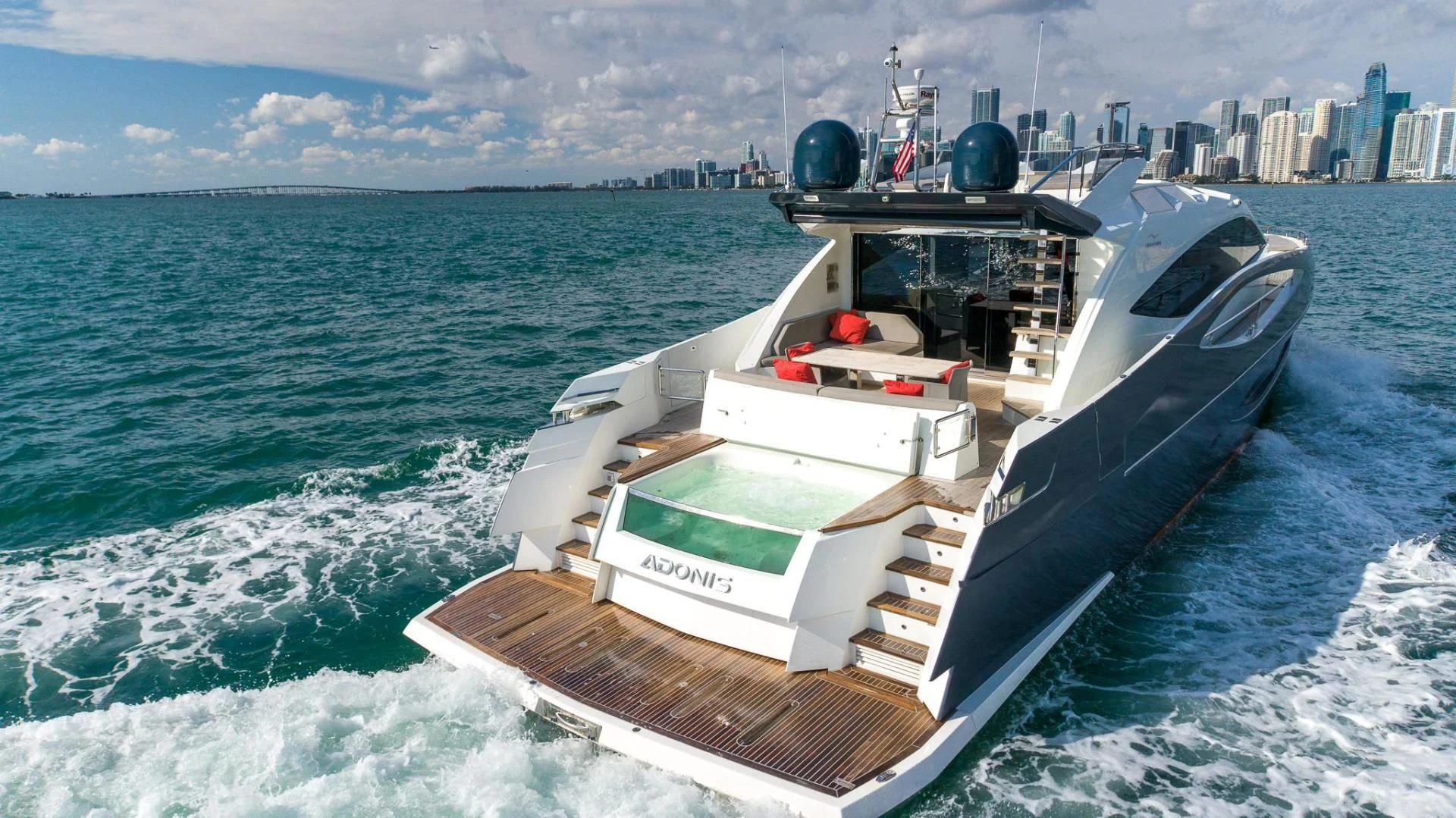 a boat on the water aboard ADONIS Yacht for Sale