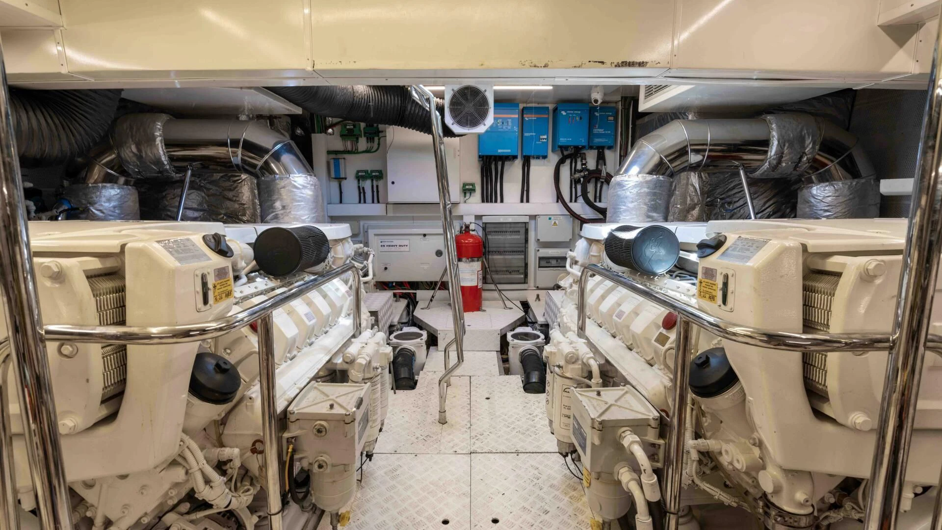 a room with machinery and tools aboard ADONIS Yacht for Sale