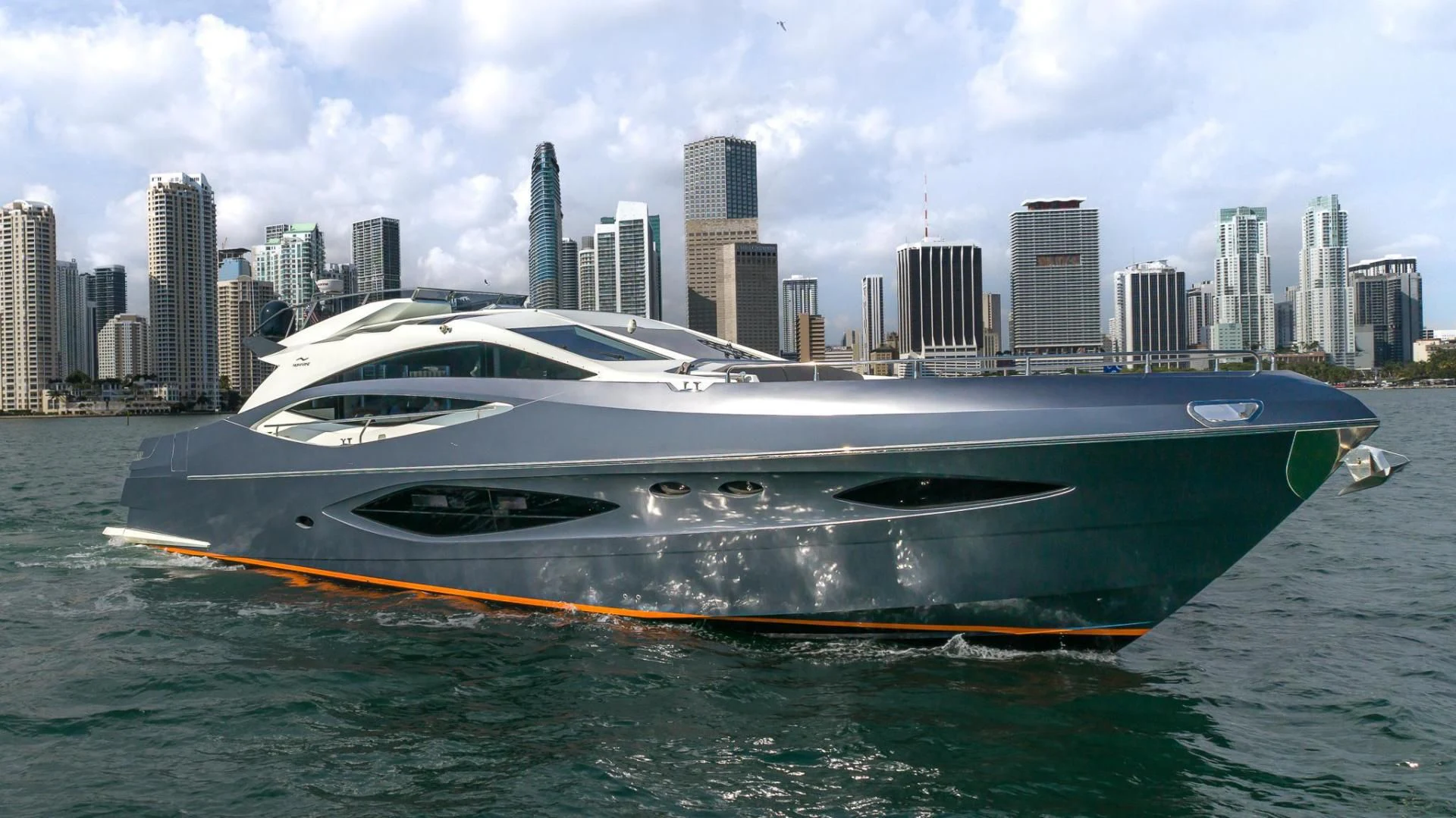 a boat in the water aboard ADONIS Yacht for Sale