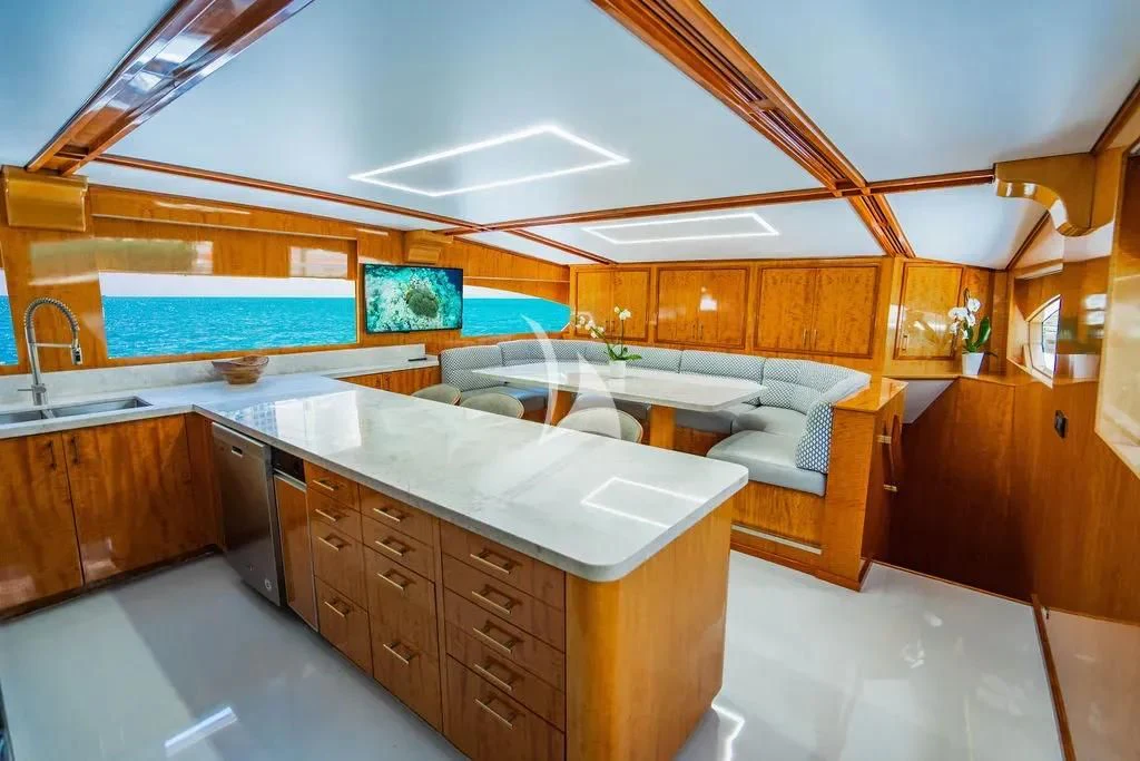 a large bathroom with a large tub aboard CARPE DIEM Yacht for Charter