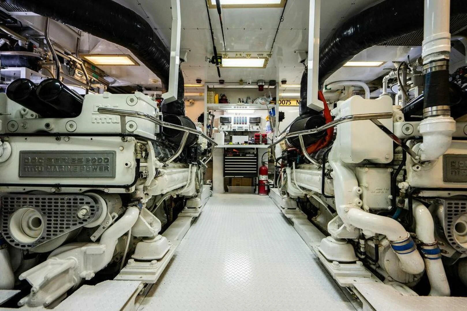 a room with machinery aboard CARPE DIEM Yacht for Charter
