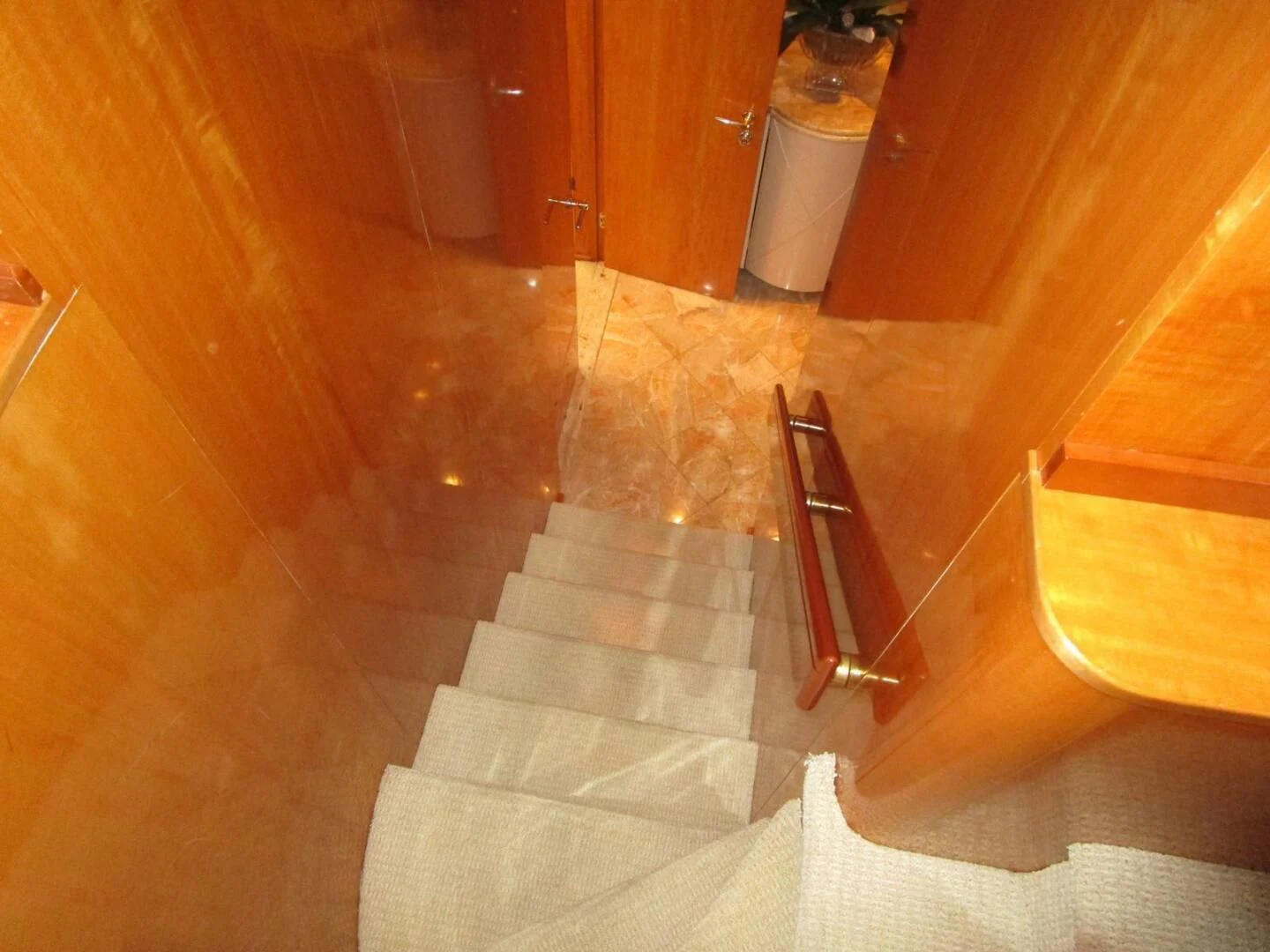 a tile floor in a kitchen aboard CARPE DIEM Yacht for Charter