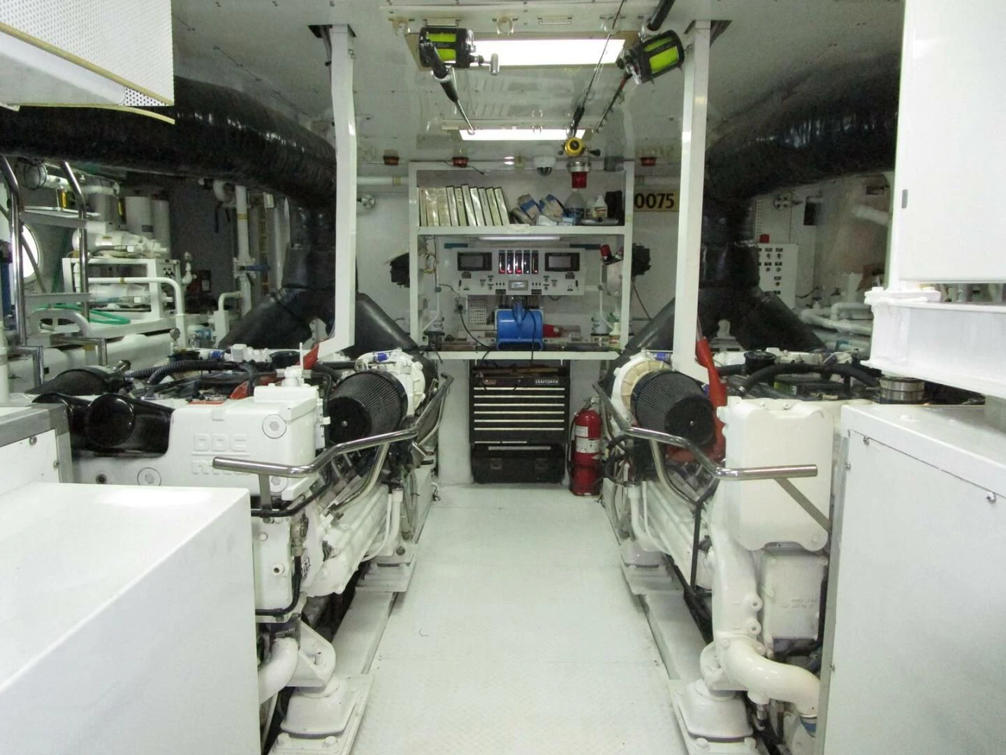 a room with machinery aboard CARPE DIEM Yacht for Charter