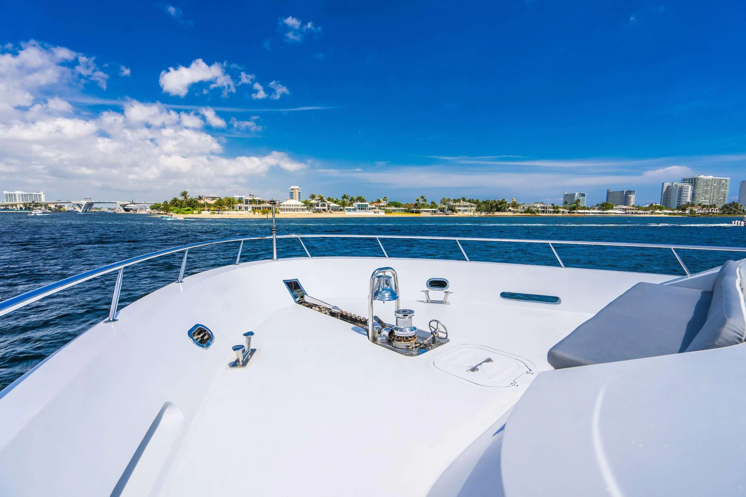 a large ship in the water aboard CARPE DIEM Yacht for Charter