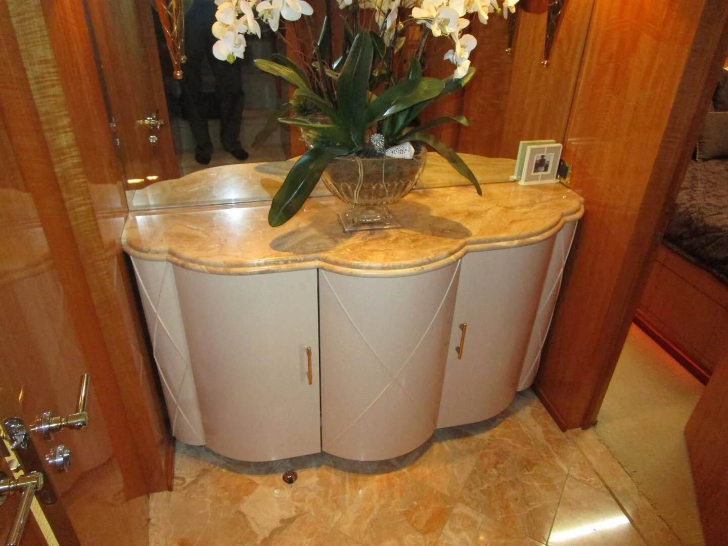 a plant in a sink aboard CARPE DIEM Yacht for Charter