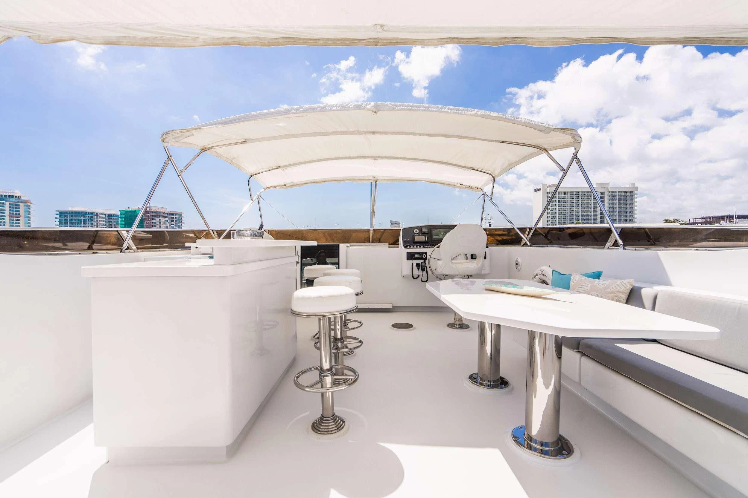 a large white building with a large white dome aboard CARPE DIEM Yacht for Charter