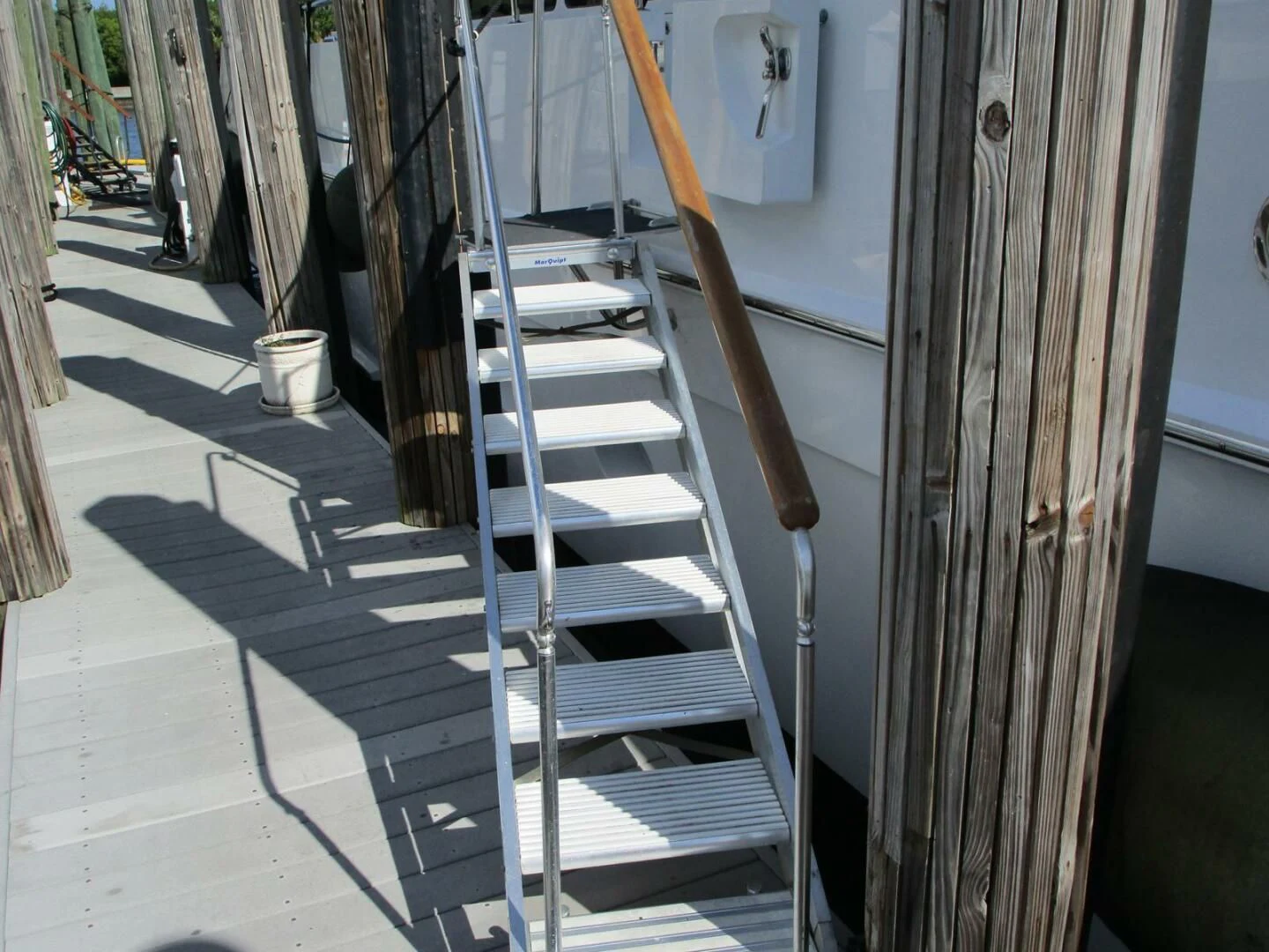 a set of stairs aboard CARPE DIEM Yacht for Charter