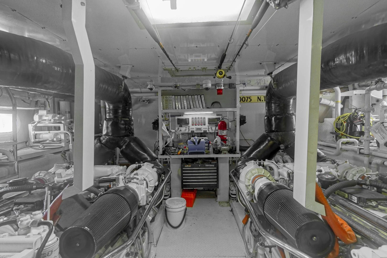 a large machine in a room aboard CARPE DIEM Yacht for Charter