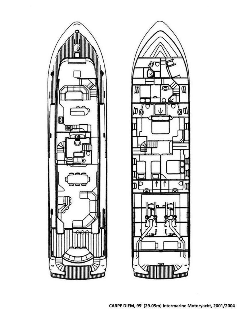 diagram aboard CARPE DIEM Yacht for Charter