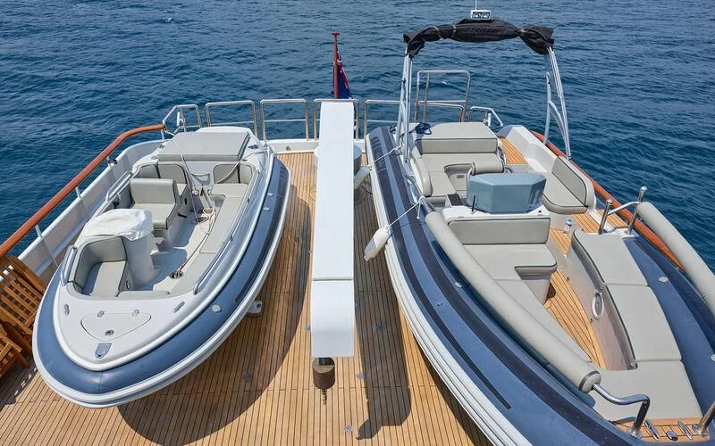 a boat on the water aboard ALAIA Yacht for Sale