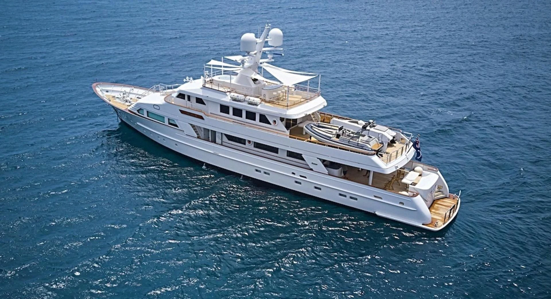 a boat on the water aboard ALAIA Yacht for Sale