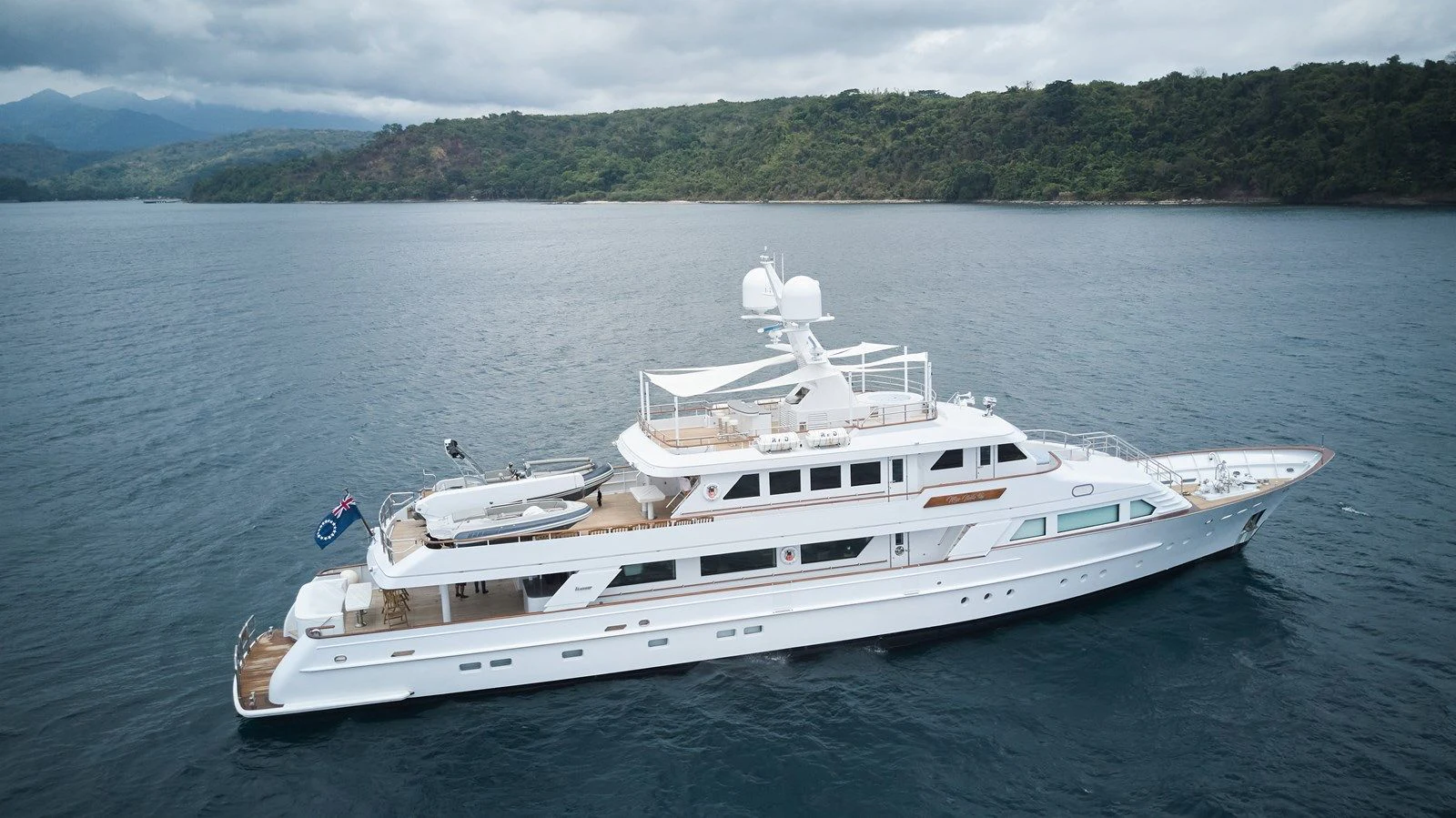 a boat on the water aboard ALAIA Yacht for Sale
